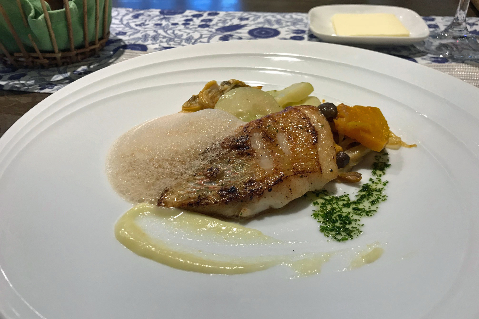 Saucy: Bistro de Yoshimoto's yellowback seabream is served lightly cooked with four different, yet complementary, sauces. | J.J. O'DONOGHUE