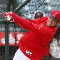 The Angels\' Shohei Ohtani belted four homers, drove in 12 RBIs and batted .341 through April 30. | KYODO