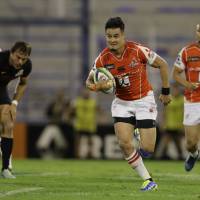 The Sunwolves\' Yu Tamura, seen in a May 2017 file photo,  is listed as a backup back for Saturday\'s match against the Reds on Saturday in Tokyo. | AP