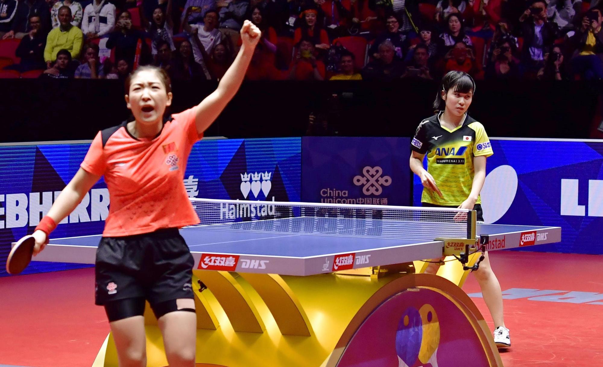 Japan falls to China in World Team Table Tennis Championships womens final 