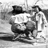 Japanese-Americans move into the internment camp in Manzanar, California, in June 1942. Roughly 120,000 Japanese-Americans were sent to the desolate camps that dotted the West during World War II because the government claimed they might plot against the U.S. | AP