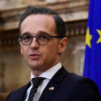 Germany\'s Foreign Minister Heiko Maas speaks during a news conference in Dublin, Ireland, on April 12, 2018. | REUTERS