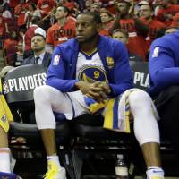 Golden State forward Andre Iguodala, who has been sidelined with a bone bruise in his left knee, is close to returning to action in the NBA Finals against the Cleveland Cavaliers. | AP