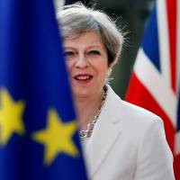 British Prime Minister Theresa May arrives at the EU summit in Brussels on June 23. | REUTERS