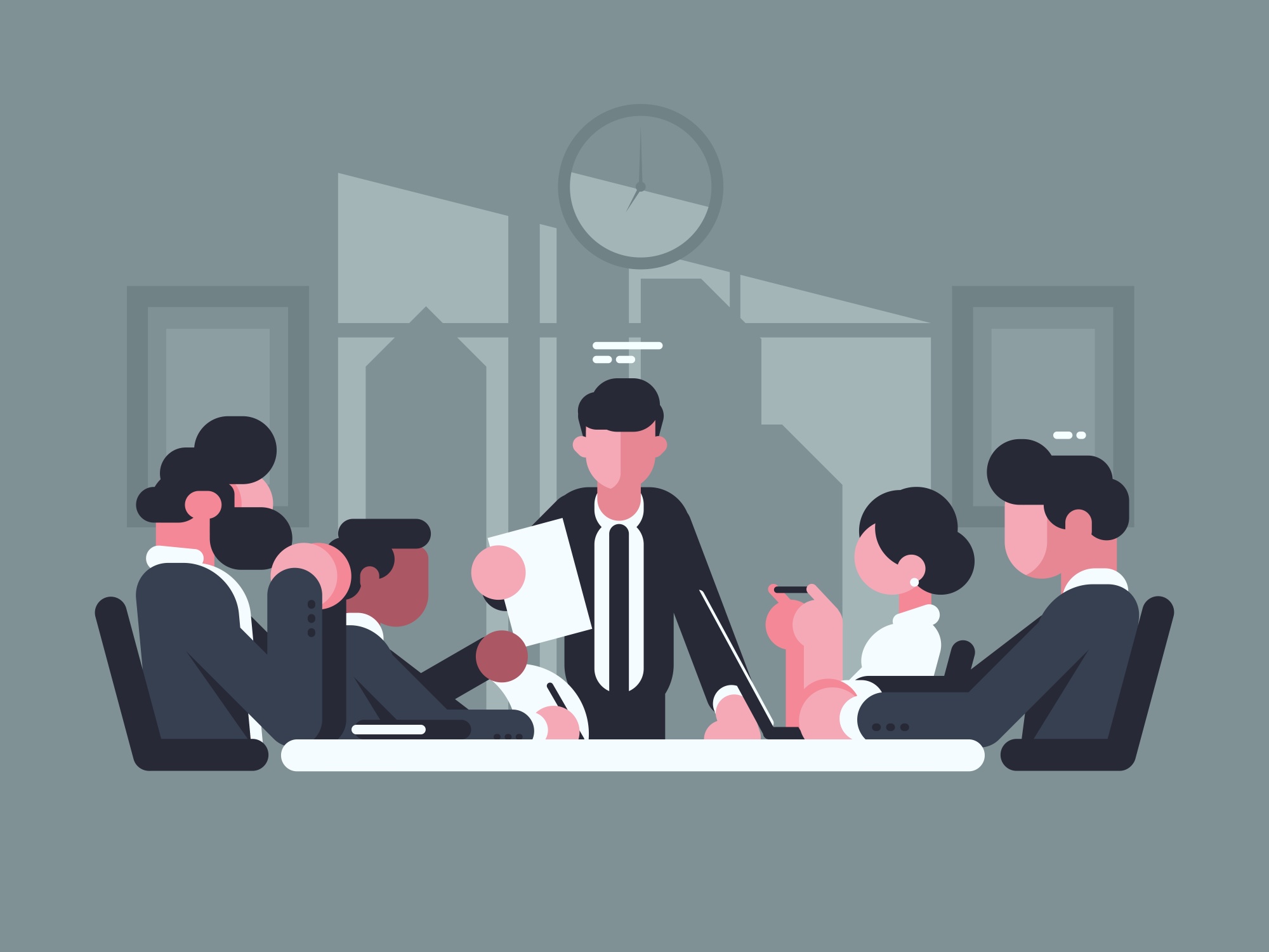 In the Bonus Dialogue, company executives hold a meeting at the office. | GETTY IMAGES