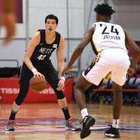 Yuta Watanabe, seen here with the Brooklyn Nets during the NBA Summer League, has signed a two-way contract with the Memphis Grizzlies. | USA TODAY / VIA REUTERS