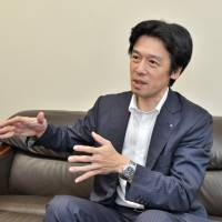 President of Coconet Co. Shuji Kawai during an interview at the company\'s office in Tokyo on July 25. | YOSHIAKI MIURA