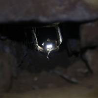 A small robot equipped with micro cameras is used Monday by archaeologists at the Chavin de Huantar archaeological site, 462 km north of Lima. | PERUVIAN MINISTRY OF CULTURE / VIA AFP-JIJI