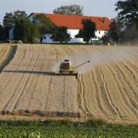Wheat is harvested in Bieburg, Germany, on July 27. | BLOOMBERG