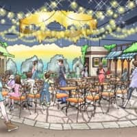 Artist\'s rendition of Namco\'s Tokyo Meatrea \"theme park,\" slated to open this winter in Hachioiji City. | CHRISTOPHER D. SALYERS PHOTO