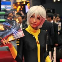 A Bandai representative promotes Space Battleship Yamato. | AP