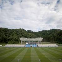 Kamaishi Unosumai Memorial Stadium was built on land submerged by the tsunami that followed the 2011 Great East Japan Earthquake, on the former site of a junior high school and elementary school. | AFP-JIJI