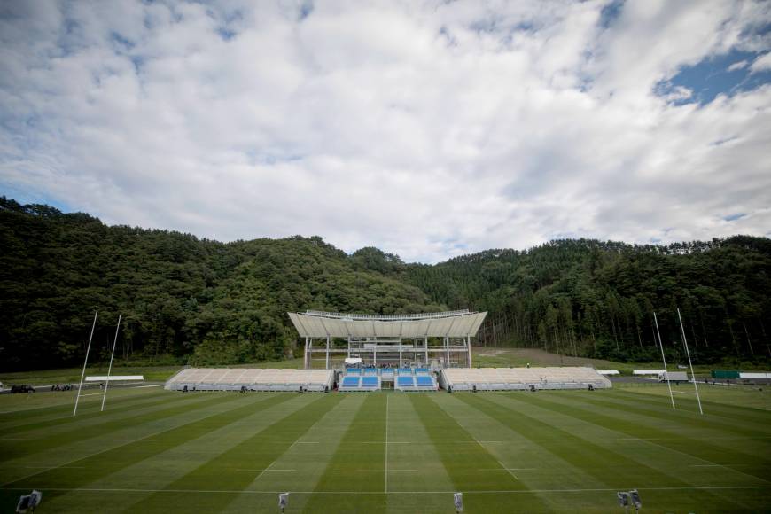 Kamaishi Unosumai Memorial Stadium was built on land submerged by the tsunami that followed the 2011 Great East Japan Earthquake, on the former site of a junior high school and elementary school.