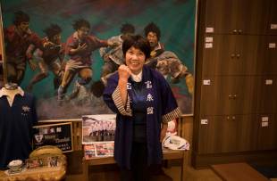 Akiko Iwasaki, the landlady of the Horaikan inn, was almost swept out to the sea by the tsunami but survived by clinging onto the inn