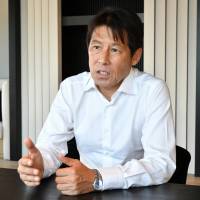 Former national team manager Akira Nishino speaks to The Japan Times in Tokyo earlier this week. | YOSHIAKI MIURA