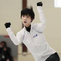 Two-time Olympic champion Yuzuru Hanyu previewed his programs for the coming season in Toronto on Thursday. | KYODO