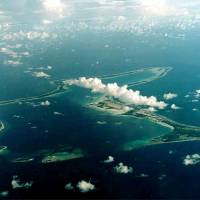 Diego Garcia, the largest island in the Chagos archipelago and site of a major United States military base in the middle of the Indian Ocean leased from Britain, is seen in 1966. | REUTERS