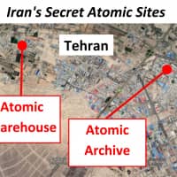 The office of Israeli Prime Minister Benjamin Netanyahu released this image after his speech about Iran\'s nuclear efforts at the United Nations General Assembly on Thursday. | REUTERS