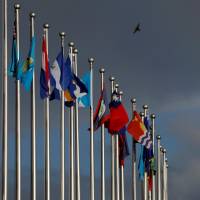 National flags flutter in the diplomatic quarter, where embassies of Taiwan\'s allies are located, in Taipei on Aug. 23. | REUTERS