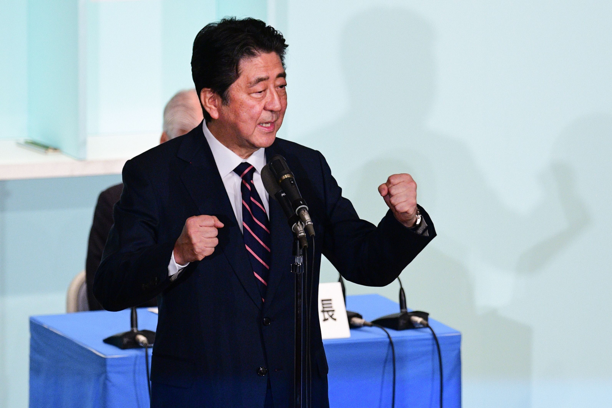 Prime Minister Shinzo Abe speaks in Tokyo on Thursday. | AFP-JIJI