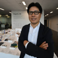 Hitoshi Tanaka, CEO and founder of Jins Inc., pioneered the sale of low-cost glasses in Japan, but now he is looking to wearable devices and the services that can be offered with them for the company\'s future. | YOSHIAKI MIURA