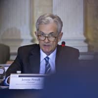 Jerome Powell, chairman of the U.S. Federal Reserve, speaks during a Financial Stability Oversight Council (FSOC) meeting at the U.S. Treasury in Washington, on Tuesday. | BLOOMBERG