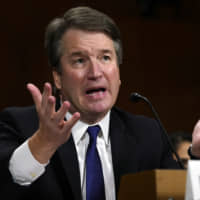 Supreme Court nominee Judge Brett Kavanaugh testifies before the Senate Judiciary Committee on Sept. 27. | AP