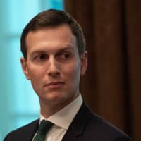 White House senior adviser Jared Kushner attends a meeting between U.S. President Donald Trump and the Emir of Kuwait Sheikh Sabah al-Ahmad al-Jaber al-Sabah in the Cabinet Room at the White House in Washington in September. Kushner said Monday he had counseled Saudi Crown Prince Mohammed bin Salman to be \"fully transparent\" with a probe into the murder of a journalist that has rattled the kingdom\'s ties with the West. | AFP-JIJI