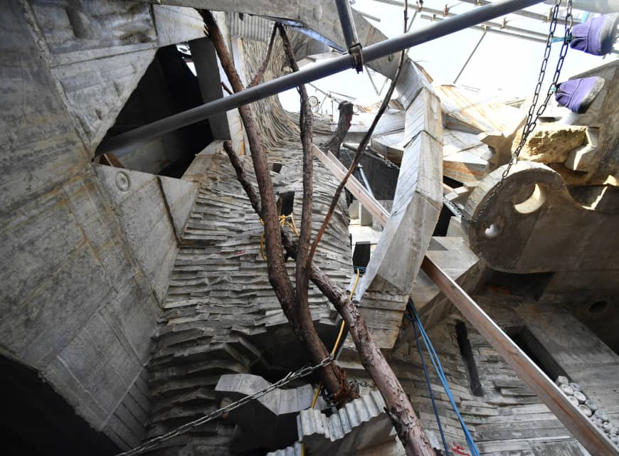 The unfinished Arimaston Building in Tokyo