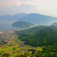 Sea-spanning: The Akinada Bridge (right) seen from Mount Noro near the city of Kure in Hiroshima Prefecture. | ANGELES MARIN CABELLO
