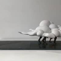 “A Human Power” by Yuu Minamimura is on display at Shibuya Hikarie. | COURTESY OF YUU MINAMIMURA