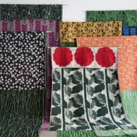 Yuri Himuro\'s Bloom collection of double-faced textiles is on show at the Axis Building in Roppongi. | COURTESY OF YUU MINAMIMURA