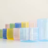 \"Carnevale,\" glass works by Laura Sattin can be seen at AbaHouse in Jingumae. | PHOTO COURTESY OF GIOVANNI CAMPARELLI