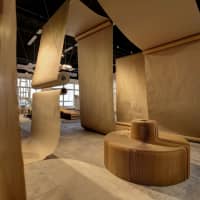 \"Happier Cafe,\" designed by Johnny Chiu is housing a collection of Taiwanese designers\' works, at theTokyo Midtown Galleria in Roppongi. | COURTESY OF JC ARCHITECTURE