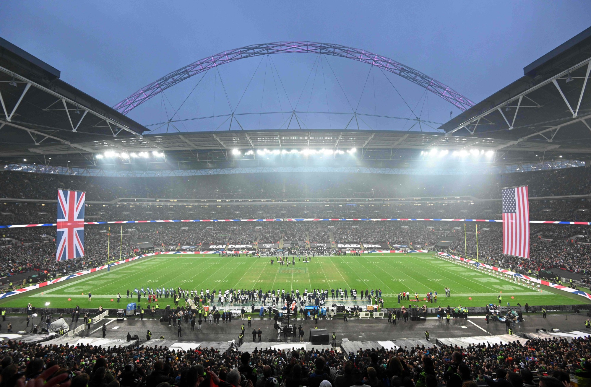 General overall view of Wembley Stadium before the Seattle Seahawks-Oakland Raiders game on Sunday. | KIRBY LEE / USA TODAY / VIA REUTERS