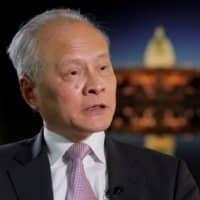 Chinese Ambassador to the United States Cui Tiankai speaks during an interview in Washington on Nov. 6. | REUTERS
