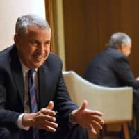 Veteran New York Times columnist Thomas Friedman is interviewed at a hotel in Tokyo\'s Roppongi district on Friday. | SATOKO KAWASAKI