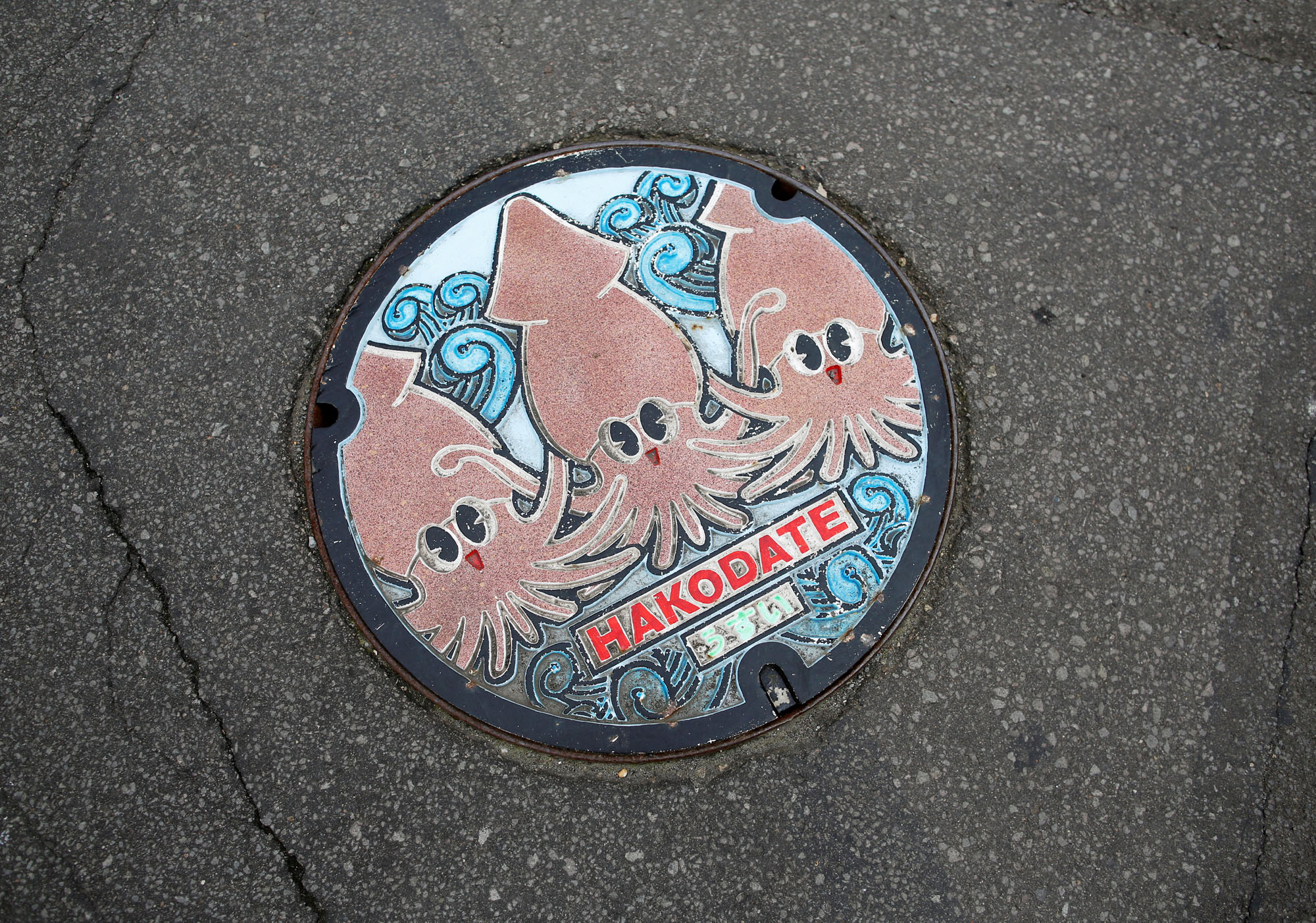 A drain cover in Hakodate, Hokkaido