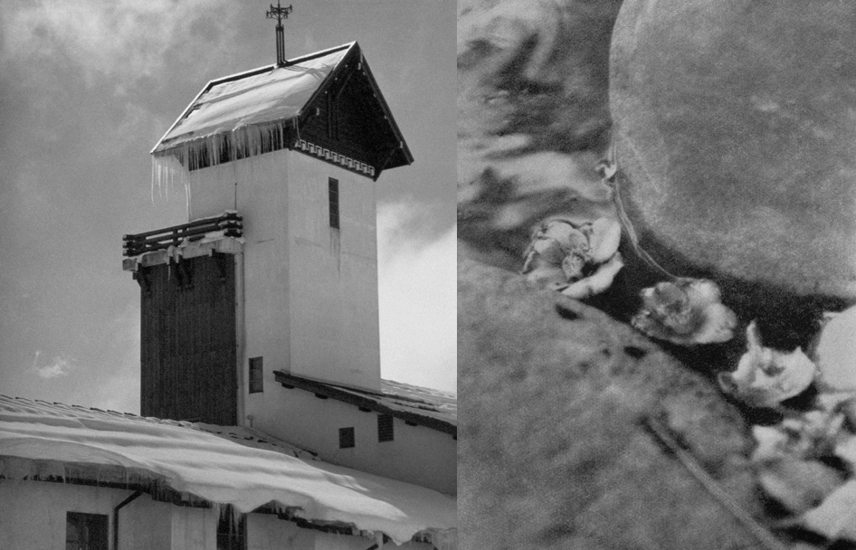 Left to right: Shinzo Fukuhara's 'The Tower' (1938) and 'The Light with its Harmony' (1922) | SHISEIDO GALLERY