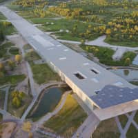 Rising up: The Estonian National Museum (2006-16) by Dorell Ghotmeh Tane Architects is located outside the city of Tartu. | EESTI RAHVA MUUSEUM / COURTESY OF DGT.