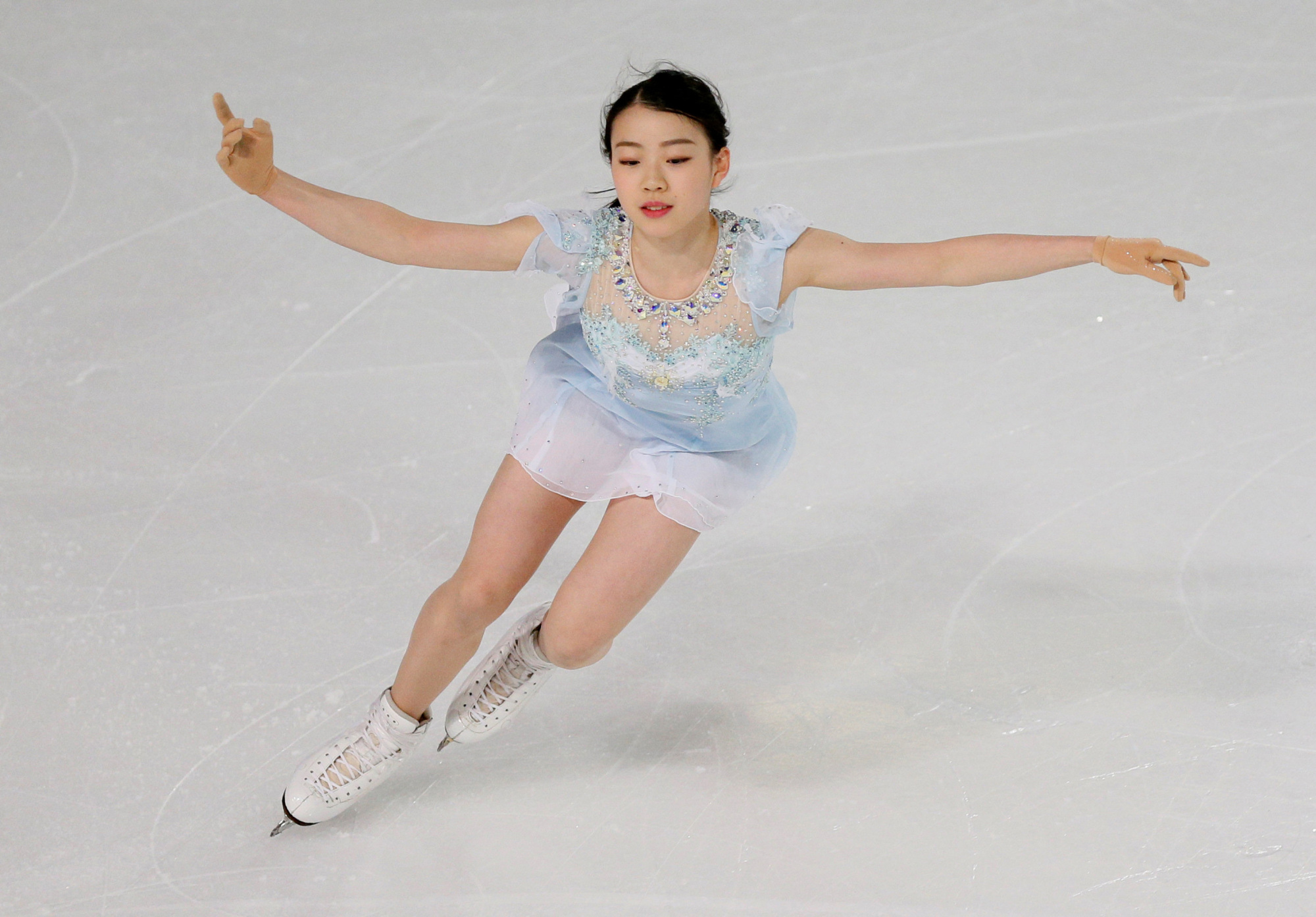 Rika Kihira won the Internationaux de France in Grenoble last weekend despite landing just one triple axel. | REUTERS