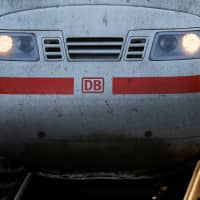 The front of a German railway Deutsche Bahn AG ICE high speed train is seen at the train station in Hanau, Germany, Nov. 23. | REUTERS