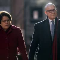 Bijan Rafiekian (right), also known as Bijan Kian, arrives at the U.S. District Court in Alexandria, Virginia, on Tuesday. Kian and Kamil Ekim Alptekin, associates of former National Security Adviser Michael Flynn, were accused of helping the government of President Recep Tayyip Erdogan retaliate against a political opponent, and then concealing the government\'s involvement. | BLOOMBERG