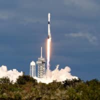 A SpaceX Falcon 9 rocket launches carrying a Qatari communications satellite, which will provide connectivity to Qatar and neighboring parts of the Middle East, North Africa, and Europe, from historic Launch Pad 39A at the Kennedy Space Center in Cape Canaveral, Florida, Nov. 15. | REUTERS