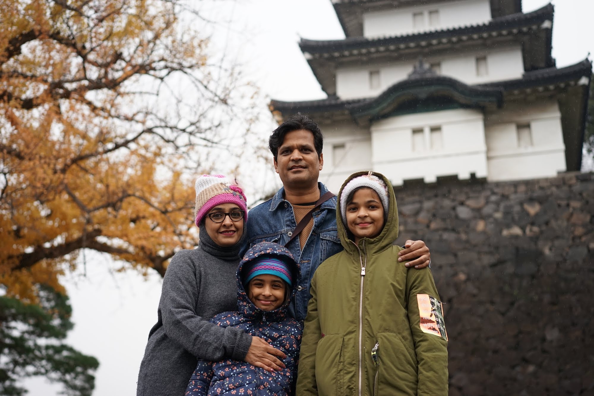 Runa Ashish (left) and her family were visiting Japan this past week. It was their first time in the country, and coming from India, she said it was interesting to see the love and adoration the Japanese people have for the Emperor. 