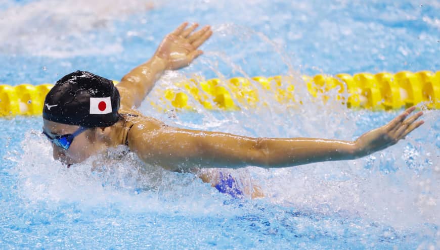 Swimmer Rikako Ikee competes during the Asian Games in Jakarta in August.