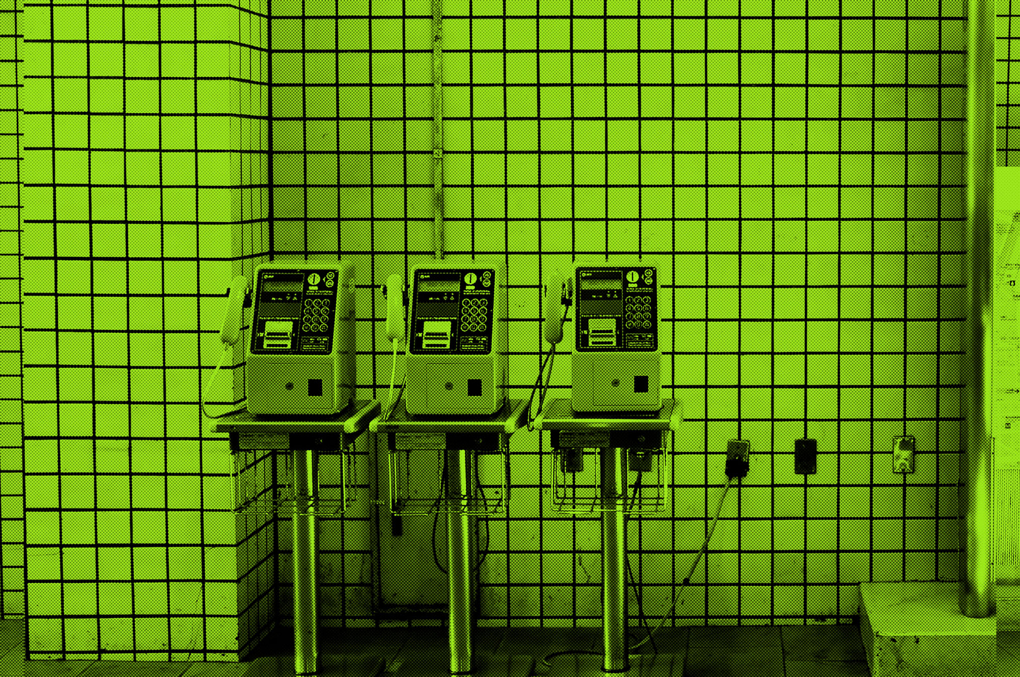 Endangered species: Public pay phones sit in a line in Yokohama in January. | KYODO