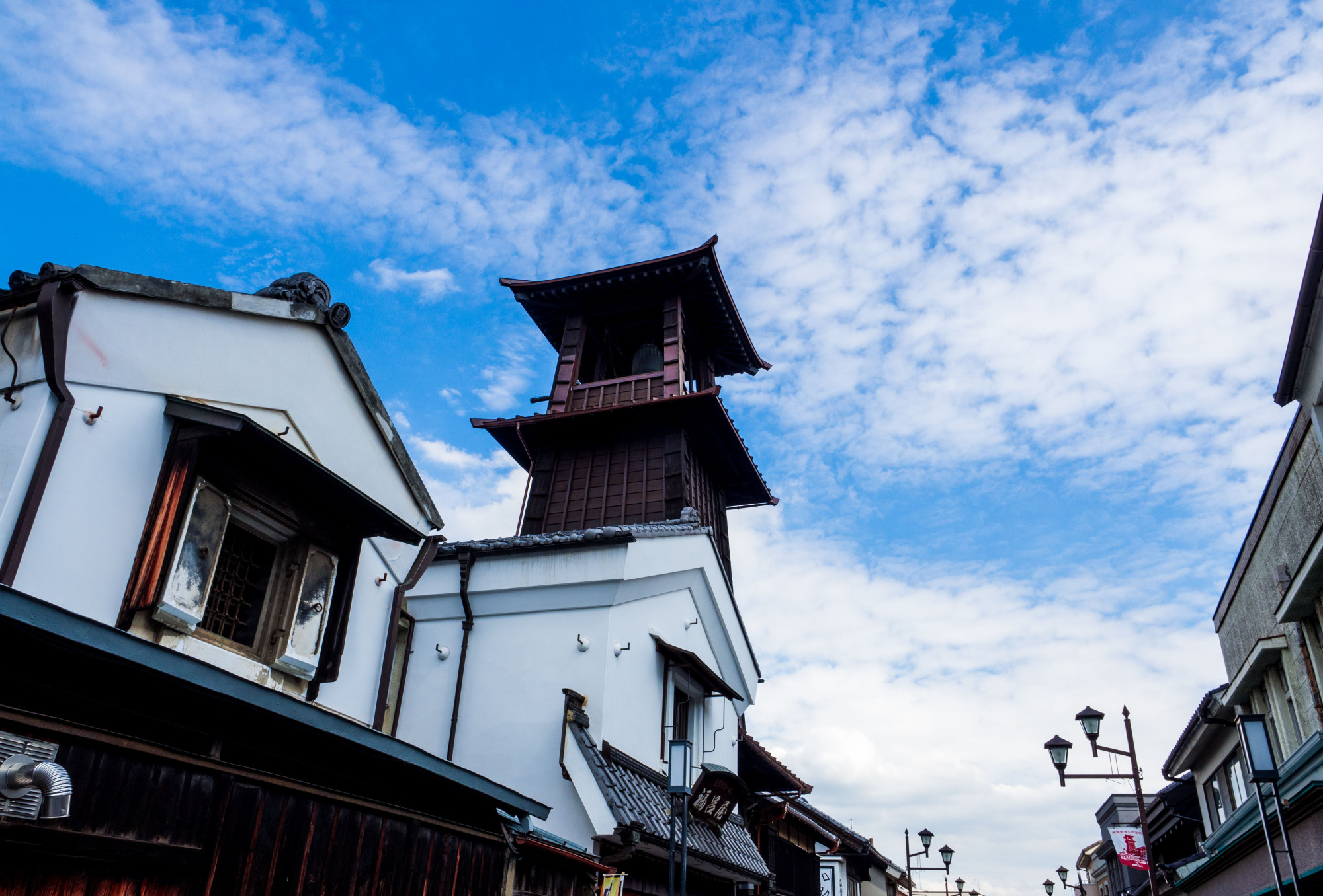 Local landmark: Kawagoe's Toki no Kane (Bell of Time), stands high above the historical Kurazukuri Warehouse District. | GETTY IMAGES