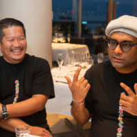 An unlikely pair: Takeshi \"Goh\" Fukuyama (left) and Gaggan Anand (right) talk turkey. | MASAYO MOMIJIYA
