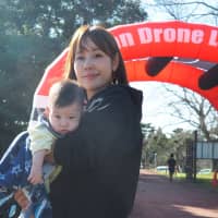 Mai Shiraishi was one of only two women in the field of 62 pilots in the Japan Drone League\'s 2018 season sixth round in October. | MARK THOMPSON
